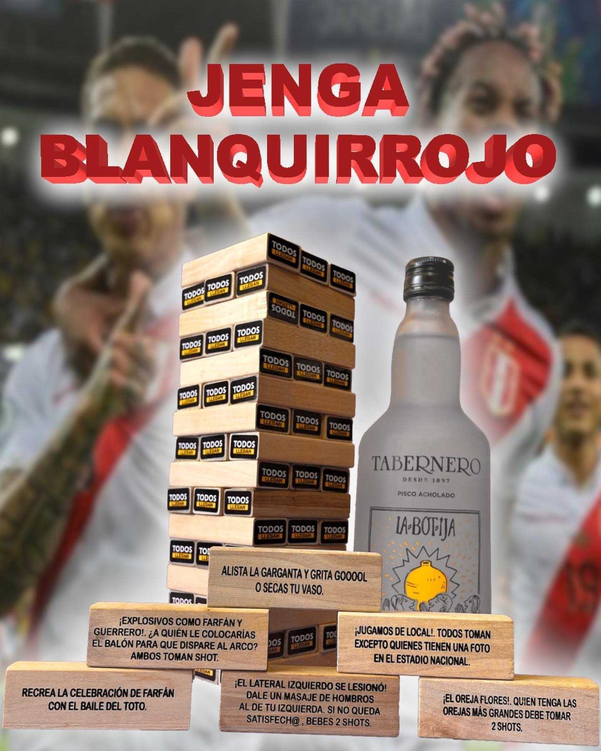 Jenga Temática Selección Peruana Drink Todos Llegan